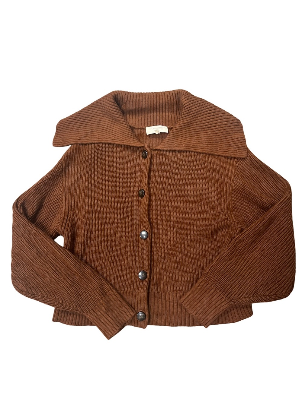 Sézane Tim Cardigan in Chestnut Brown - Picture 5 of 7